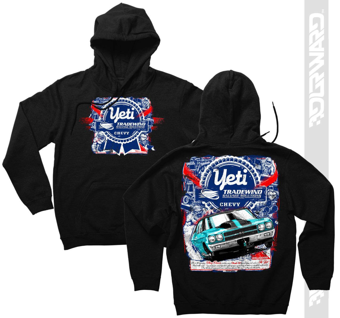 1970 Turquoise Chevelle Yeti Tradewind helluvachevy Black Hoodie